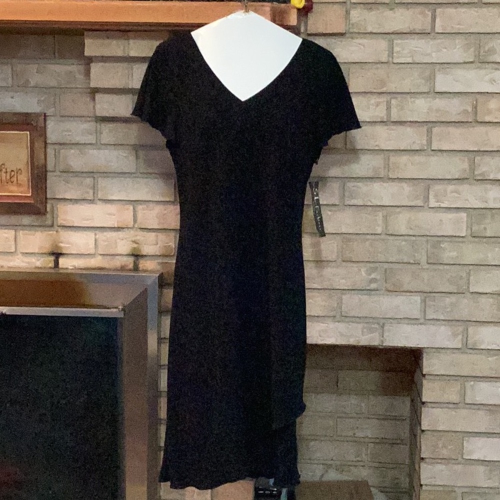 SL Fashions Black Dress petite new